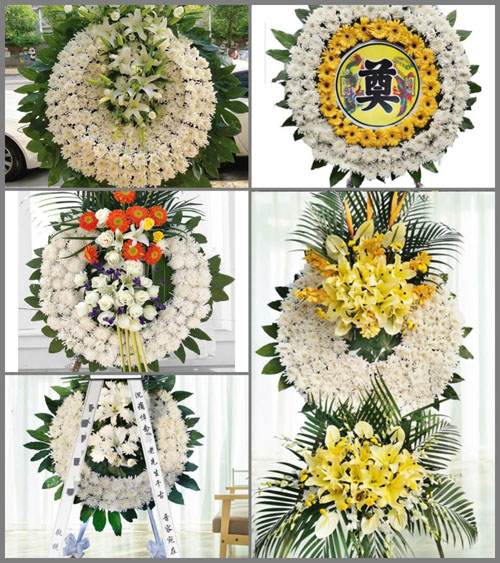 山东青岛平度市李园街道黄道口村花圈速递